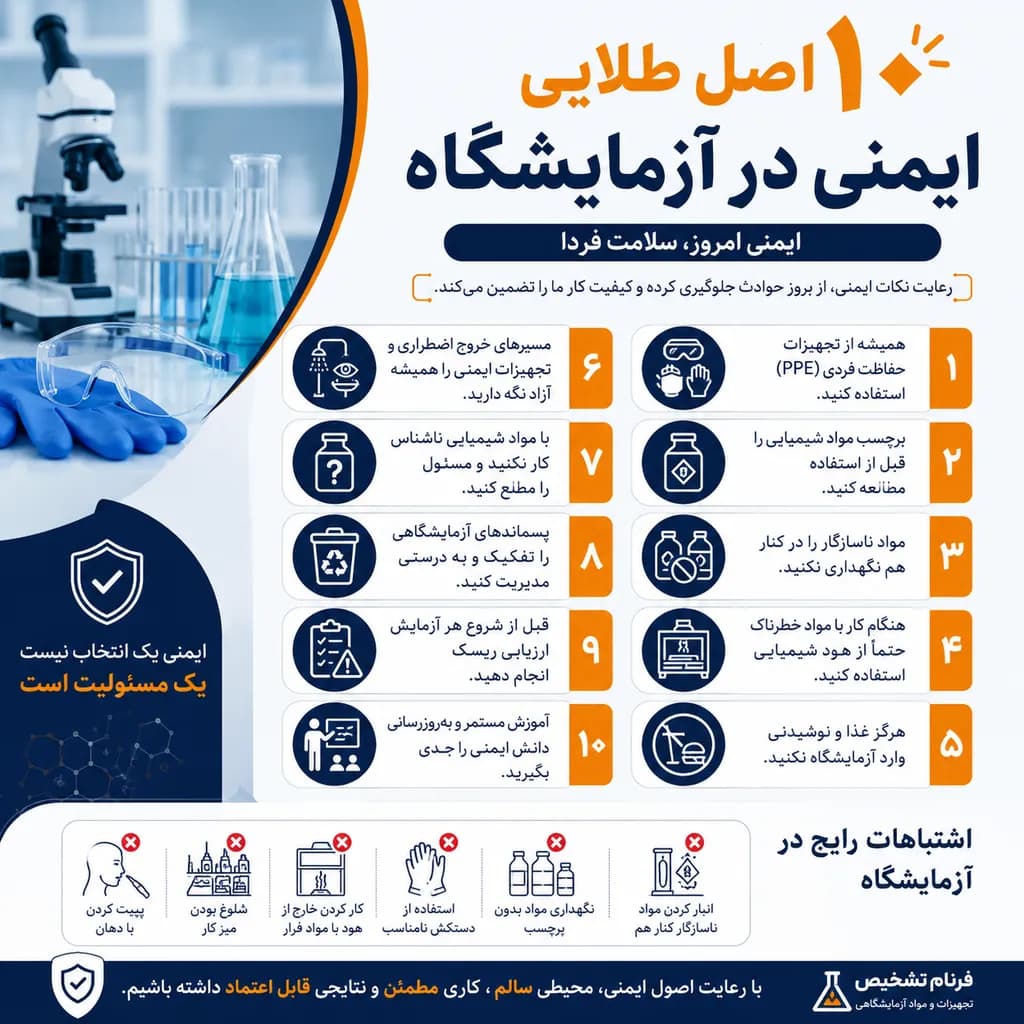 اصول طلایی ایمنی در آزمایشگاه